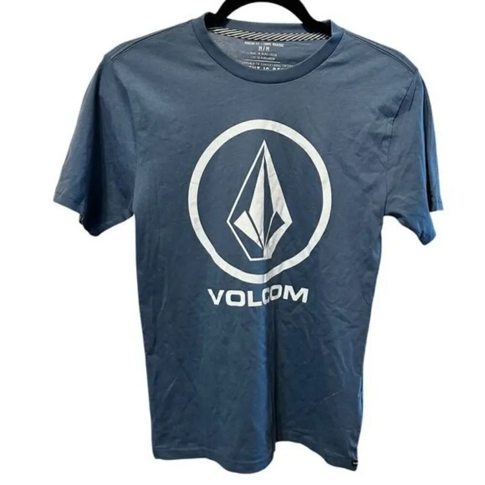 NWT Volcom Youth Blue Short Sleeve Graphic Tee Shirt - Size Medium